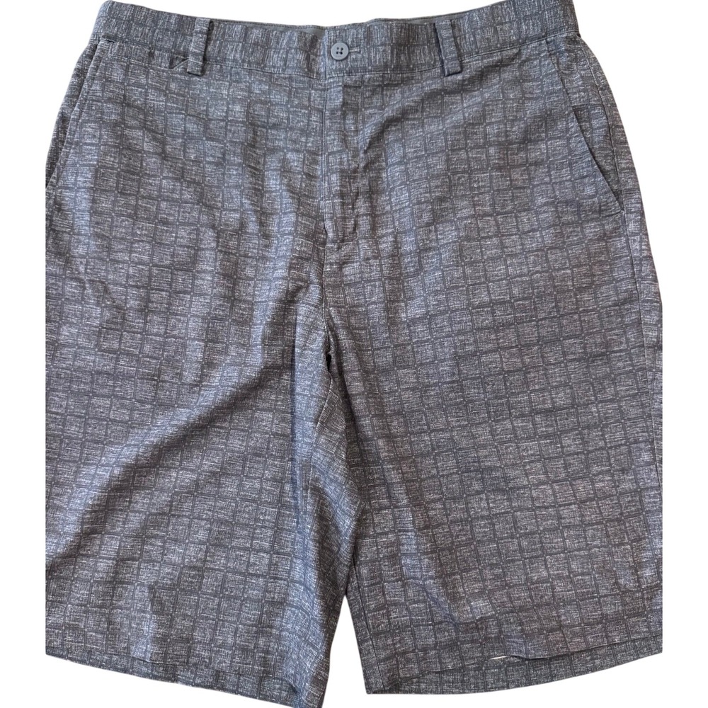 Nike Golf Tour Performance Mens 32 Grey Excellent Dri-FIT Grid Print Shorts